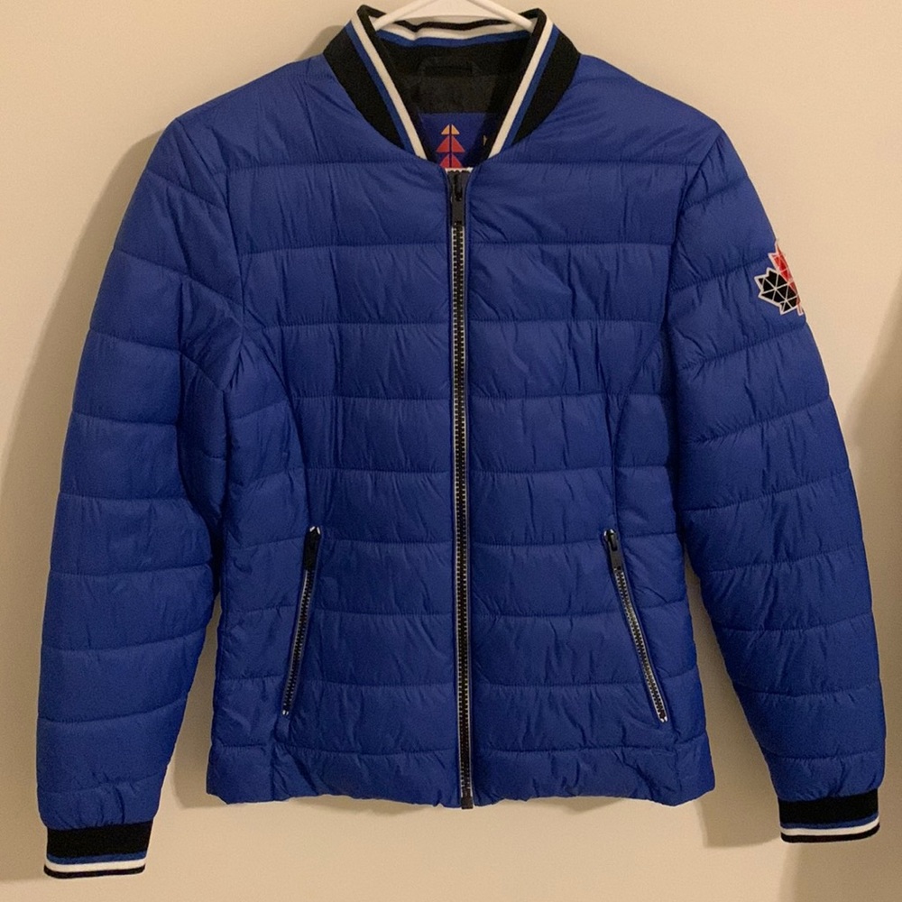 Moose knuckles blue quilted jacket | size XS/TP